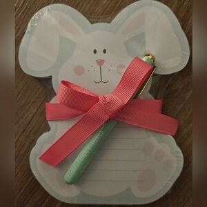 Bunny note pad and " Some Bunny Loves You" pen.